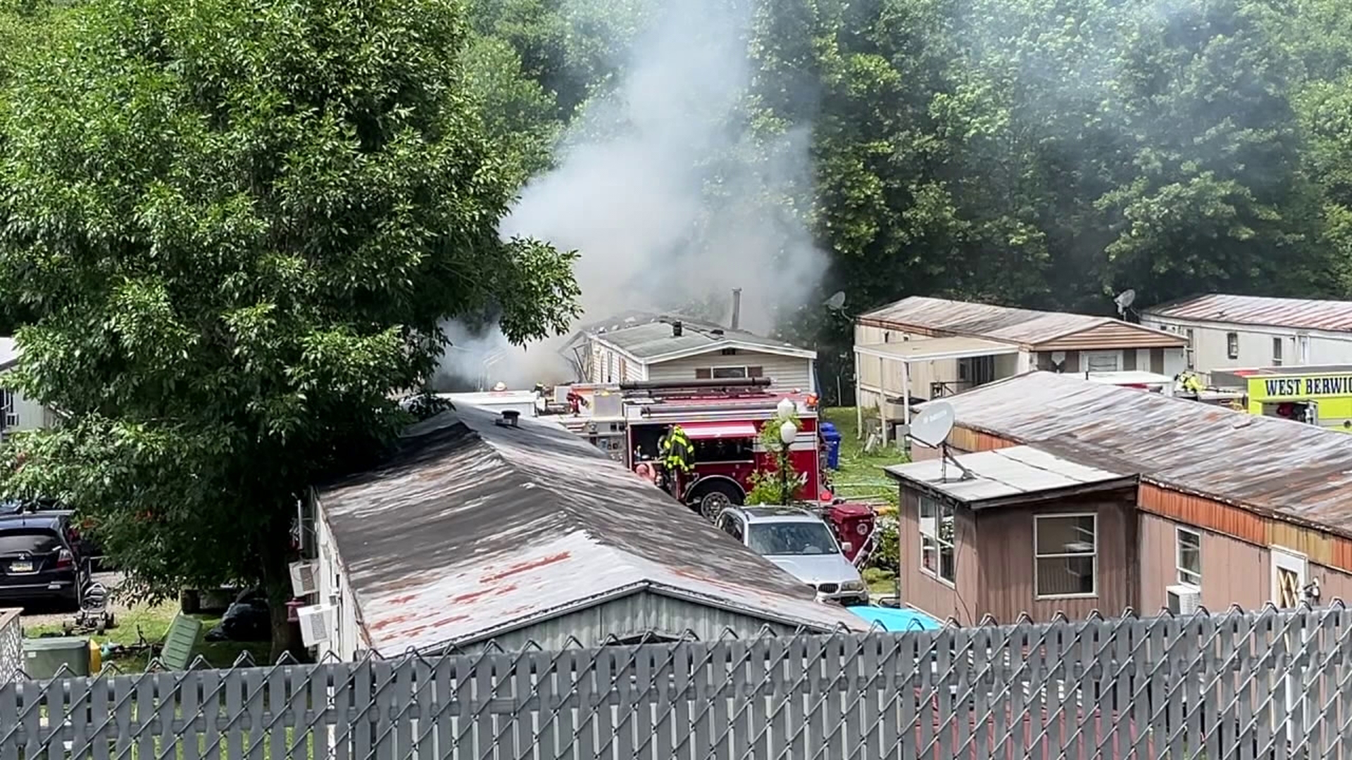 A fire damaged a mobile home in Briar Creek Township around 1:30 p.m. on Friday.