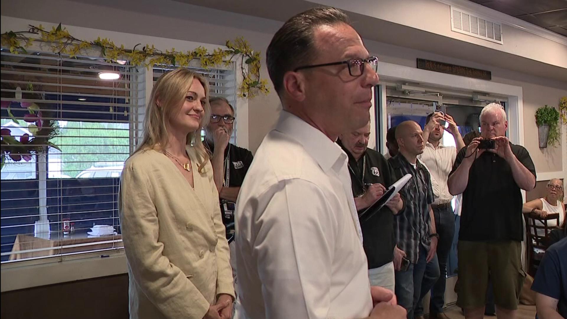 Governor Shapiro endorses Scranton Mayor Paige Cognetti at Wyoming ...