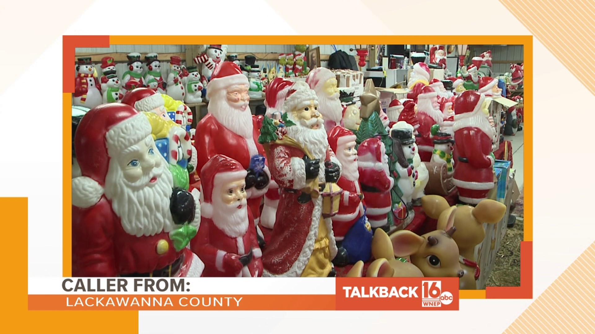 A caller from Lackawanna County is commenting on folks decorating for Christmas before Thanksgiving.