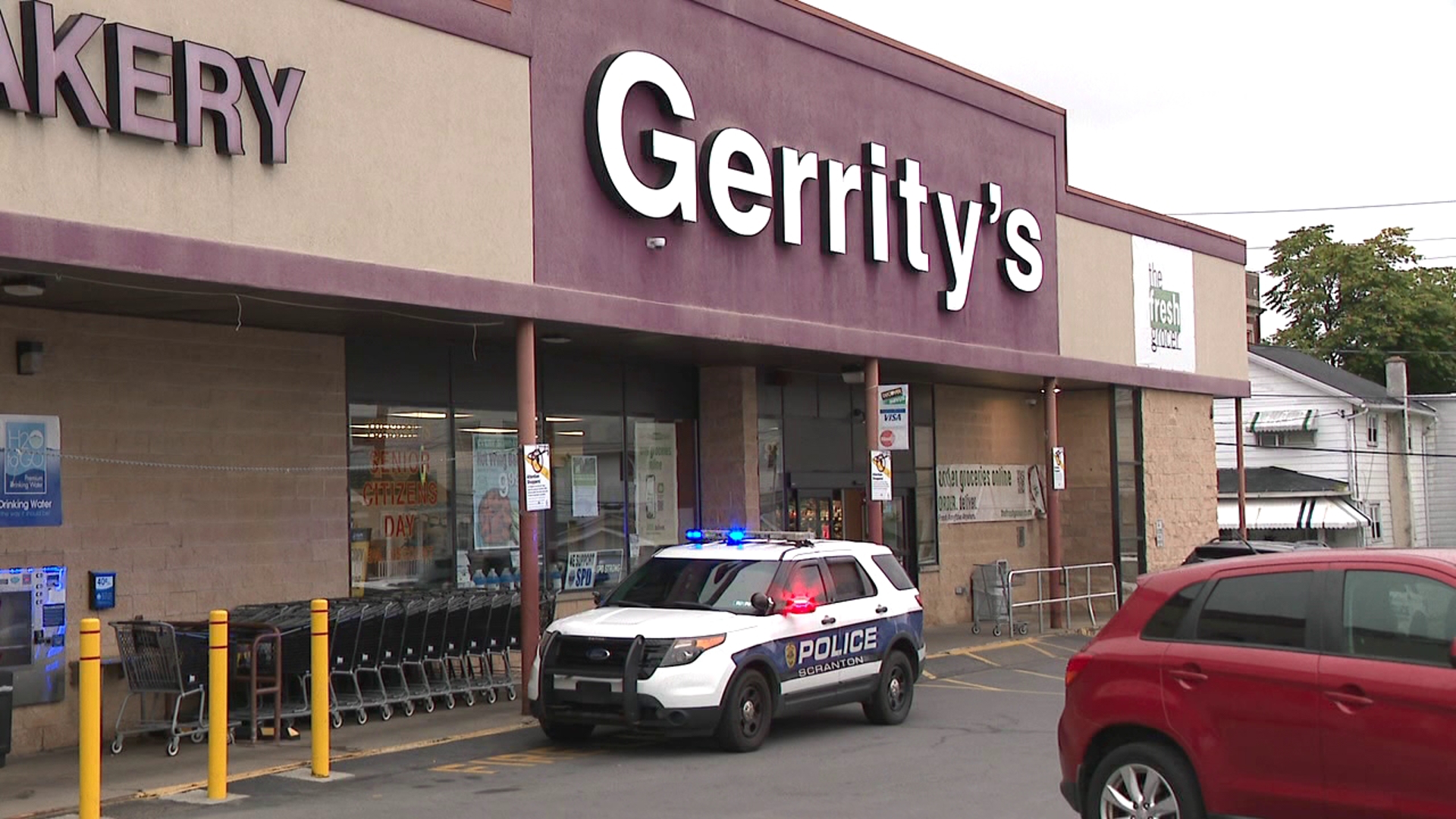 Police responded to the Gerrity's Supermarket along South Main Avenue around 4:30 p.m. Sunday.