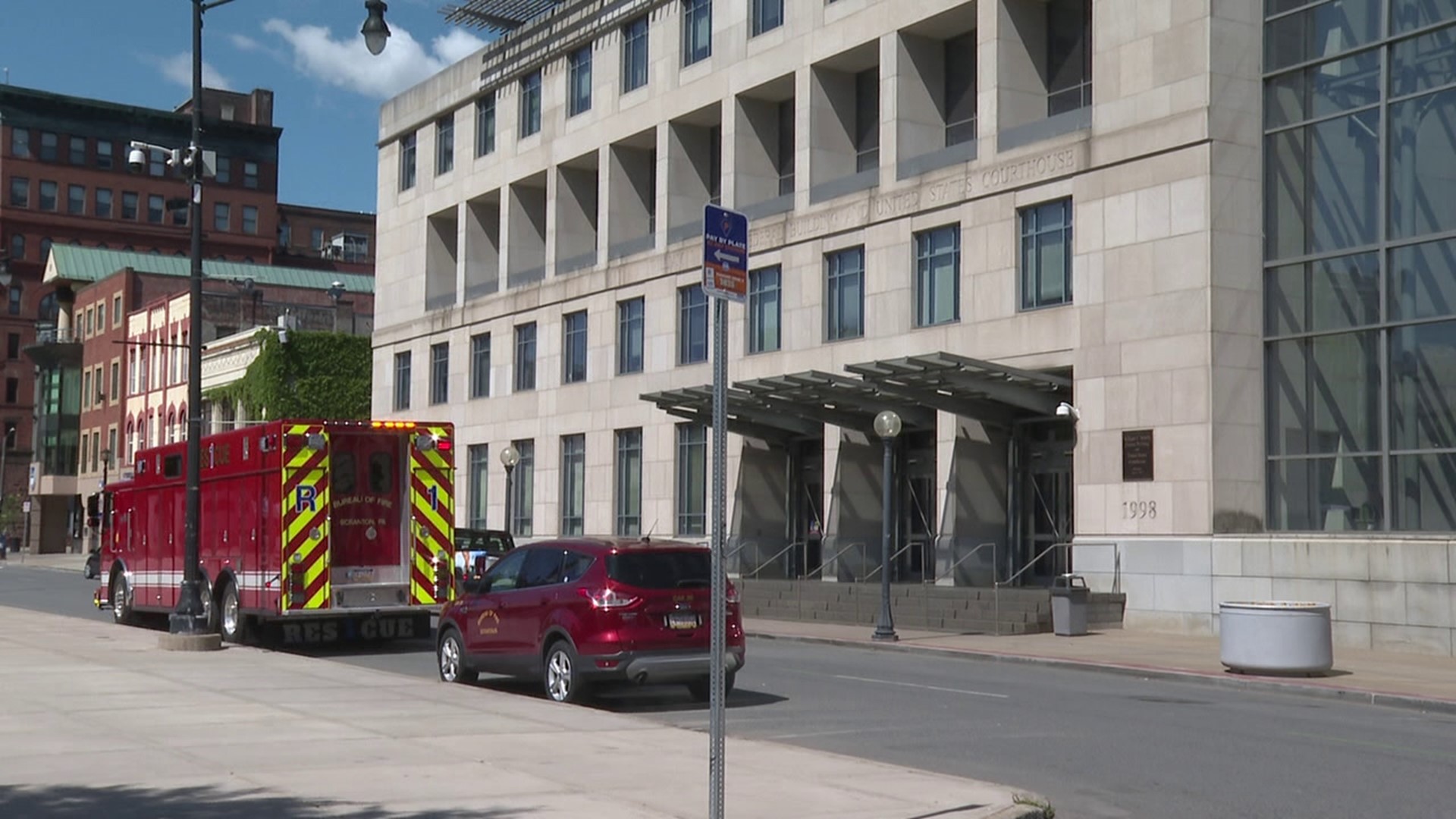 An investigation is underway in Lackawanna County after an envelope with powder inside was discovered at the federal courthouse.