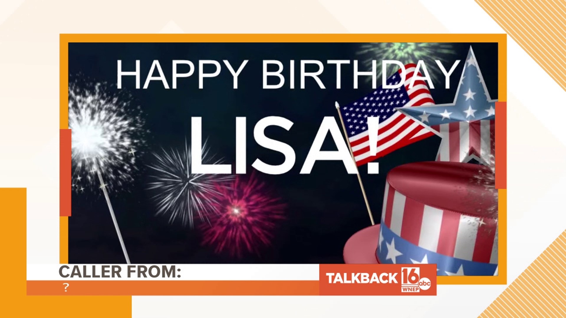 One caller wants to wish Lisa Washington a very Happy Birthday.