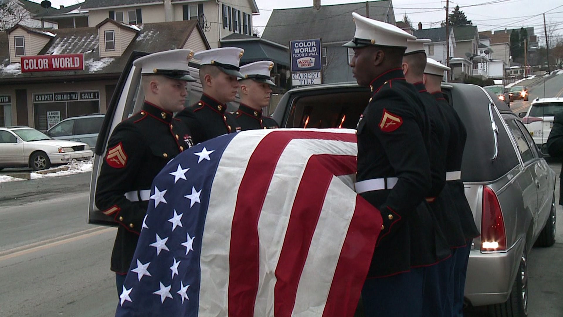 Marine's Remains Brought Home