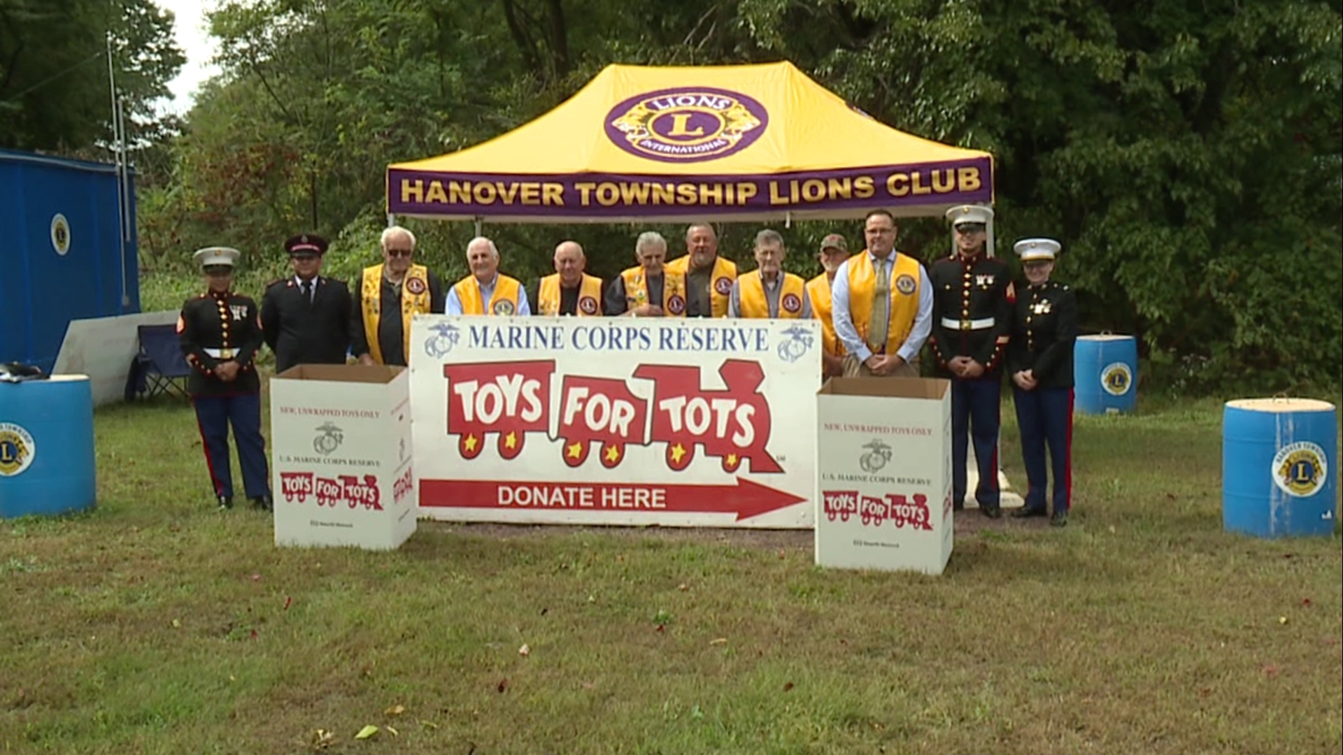 The Hanover Township Lions Club held an event on Tuesday to kick-start the Toys for Tots collection season.