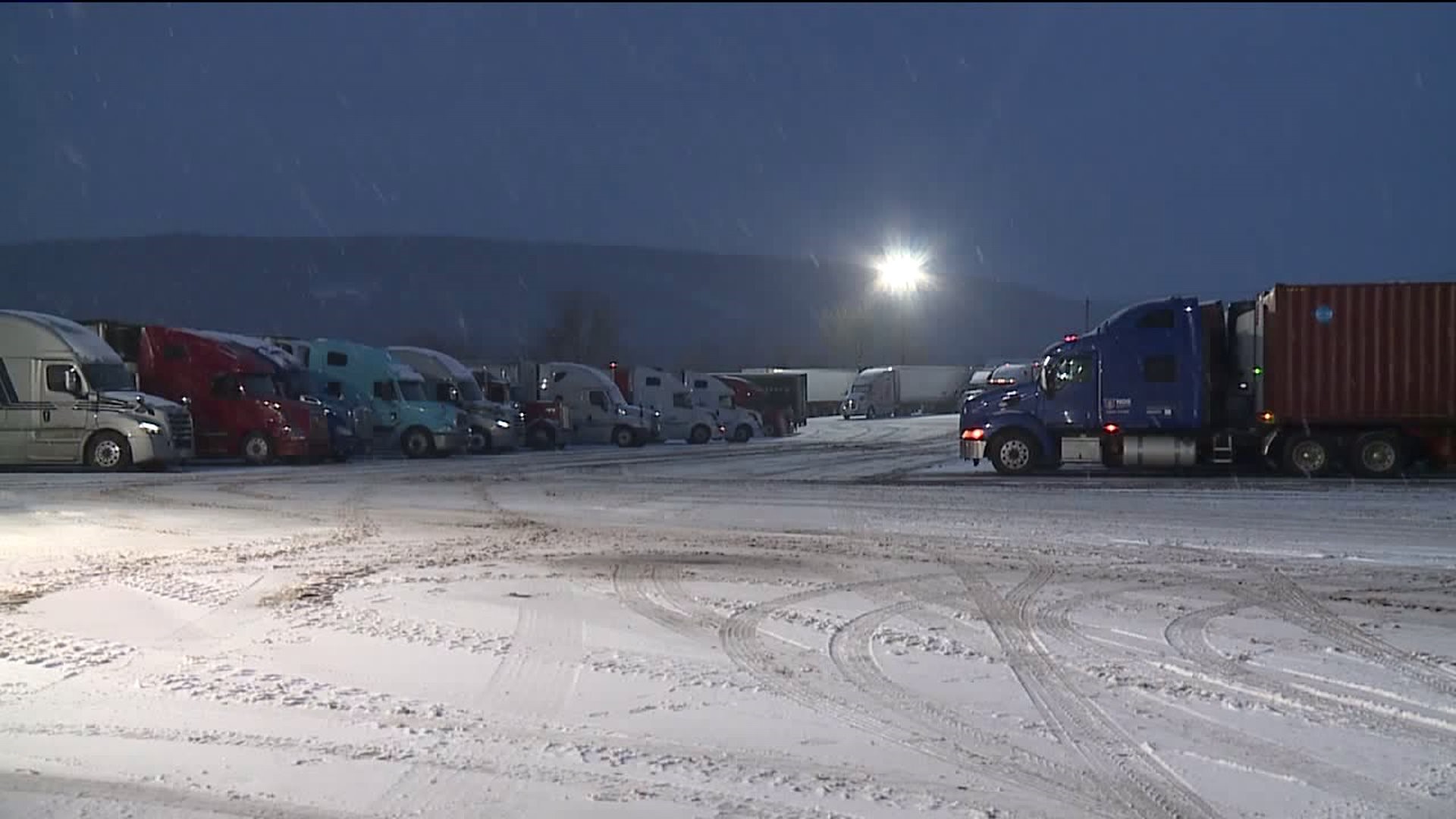 Truckers Put Brakes On During Storm Travel Ban