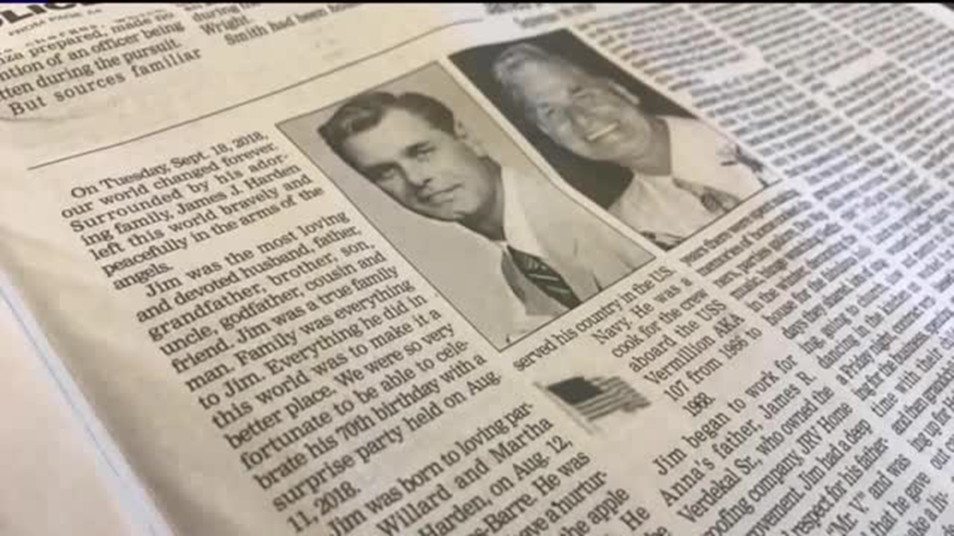 Family Pens Unique Obituary in Honor of Luzerne County Man