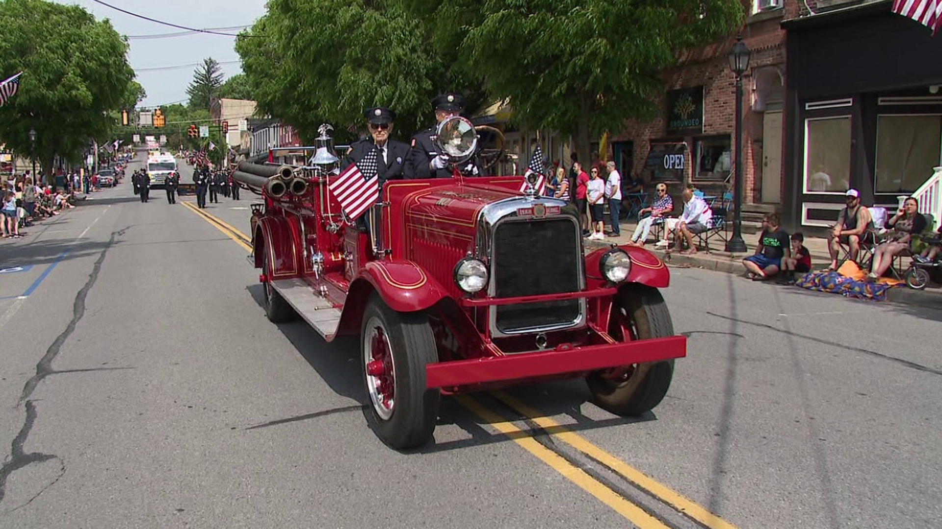The Memorial Day parade route stretched throughout Tunkhannock.