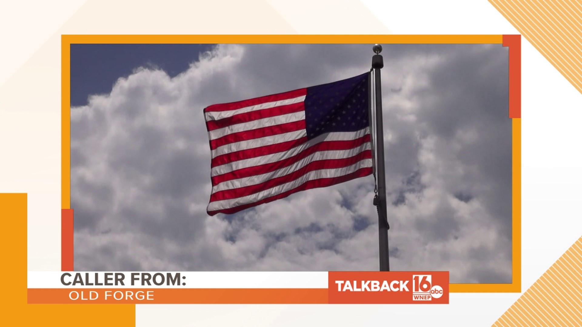 A caller from Old Forge has comments about a particular flag representing America and Ukraine.
