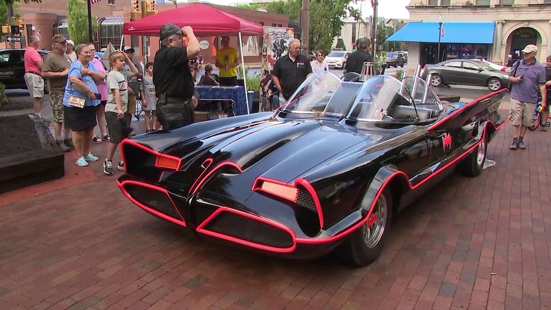 The batmobile caused quite a stir Friday night at First Friday in Williamsport.