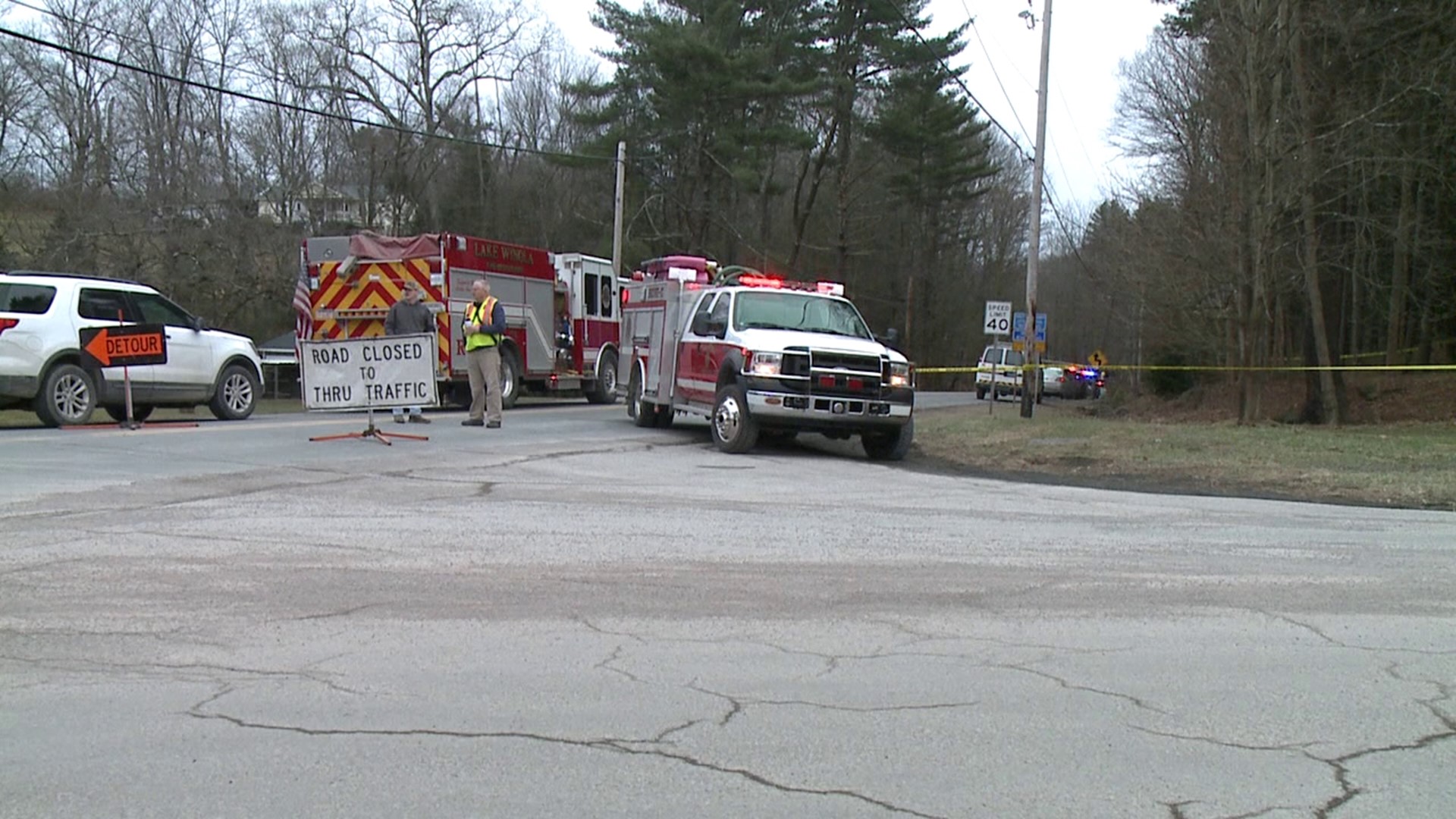 A heavy police presence gathered in part of Wyoming County Sunday afternoon.