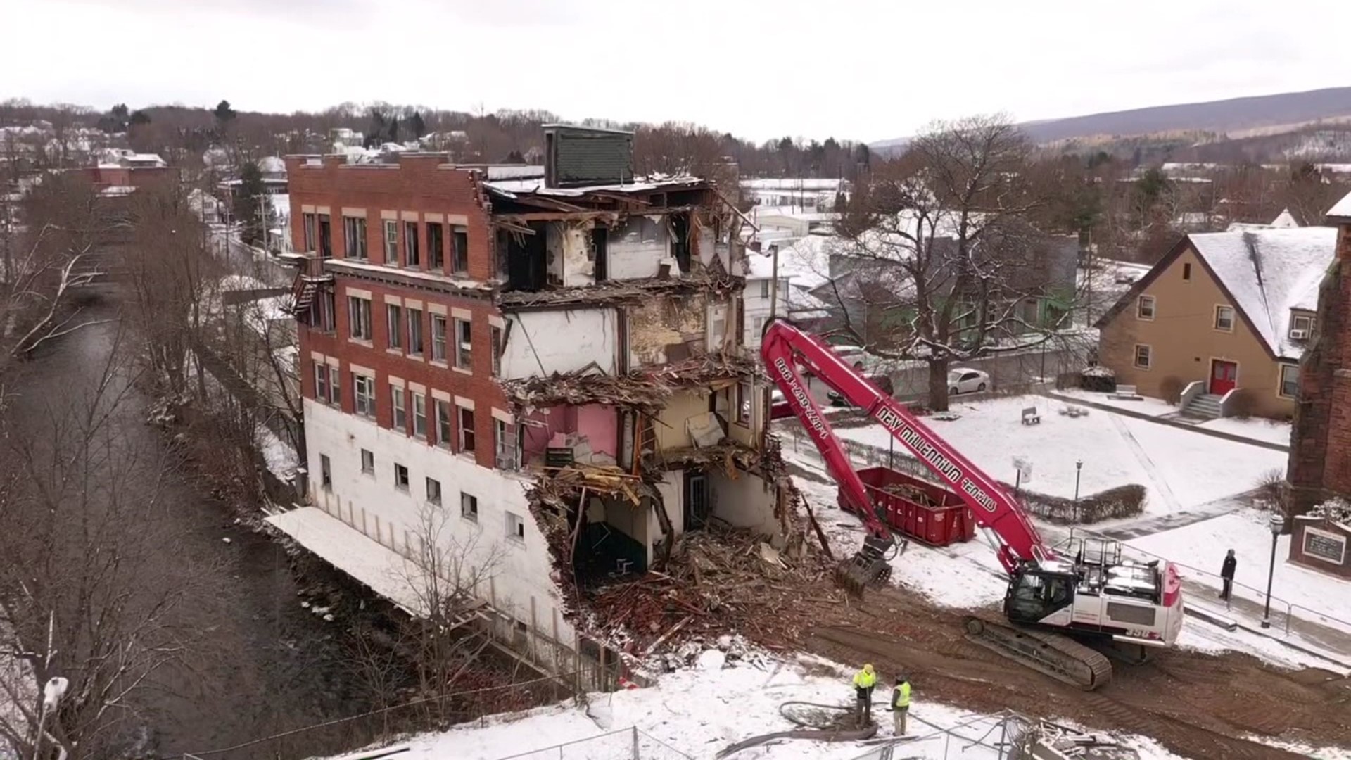 A building more than 100 years old is coming down in one Lackawanna County community, along with plenty of history.