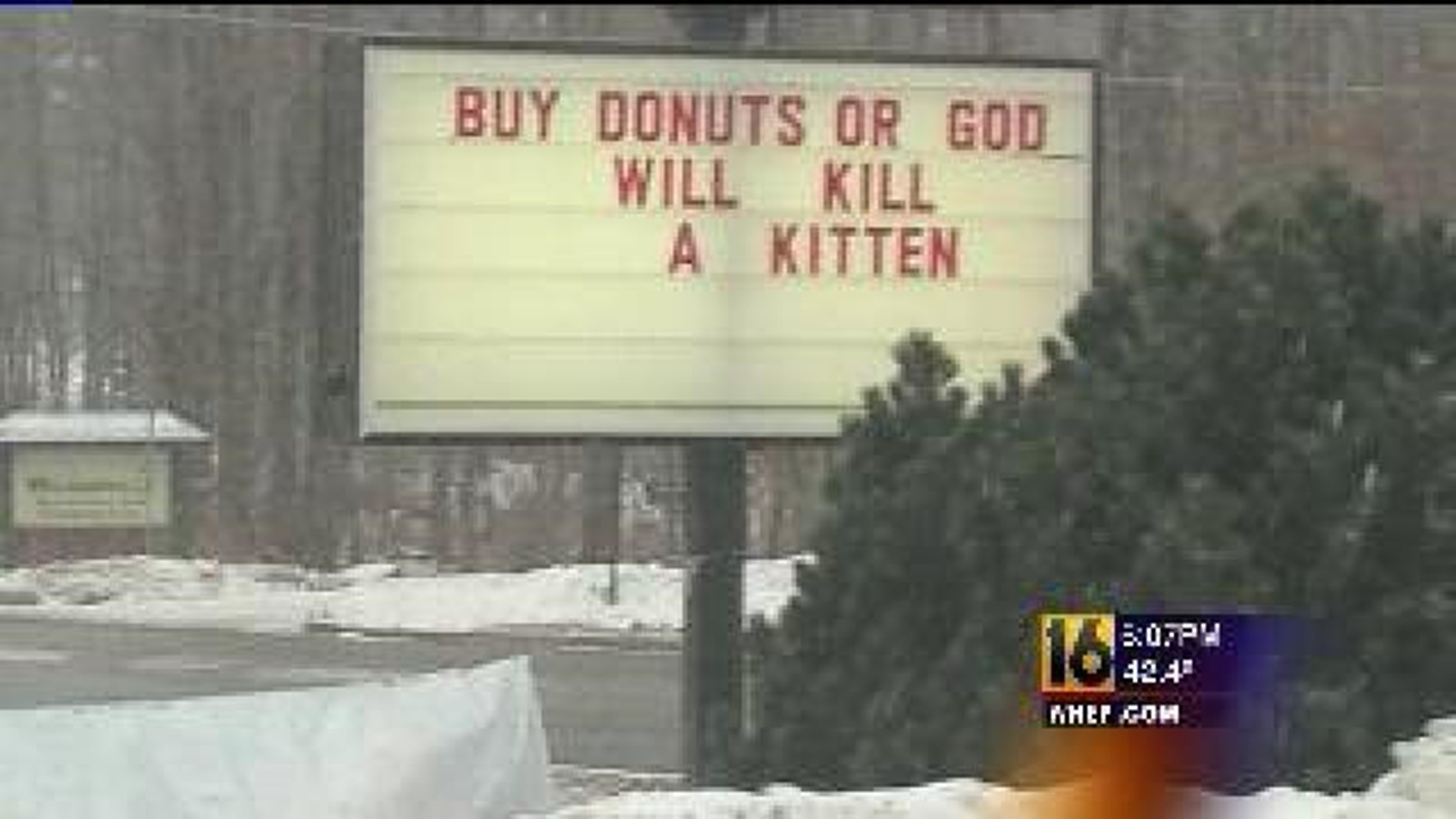 Dunkin Donuts Sign Brews Controversy
