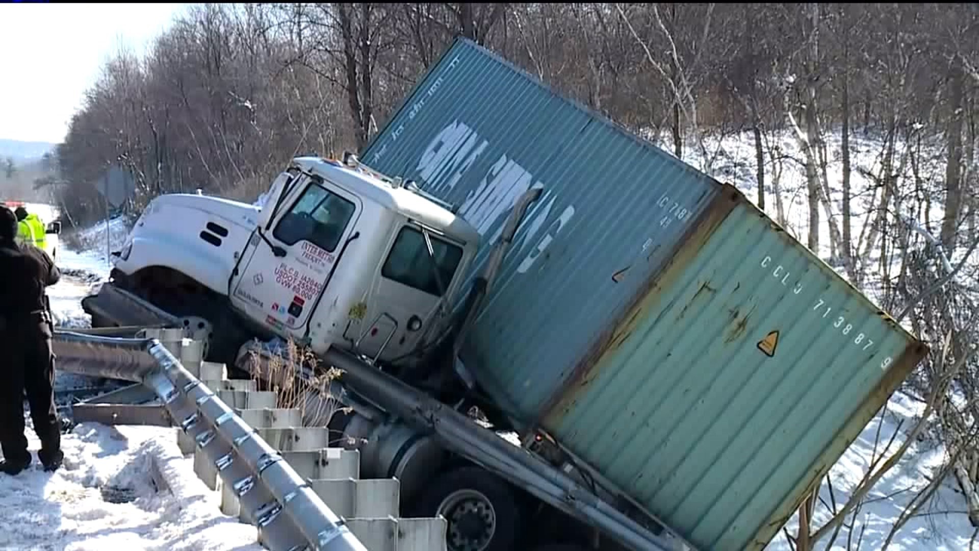 Tractor-Trailer Crash on Interstate 80 in Monroe County Slowed Traffic