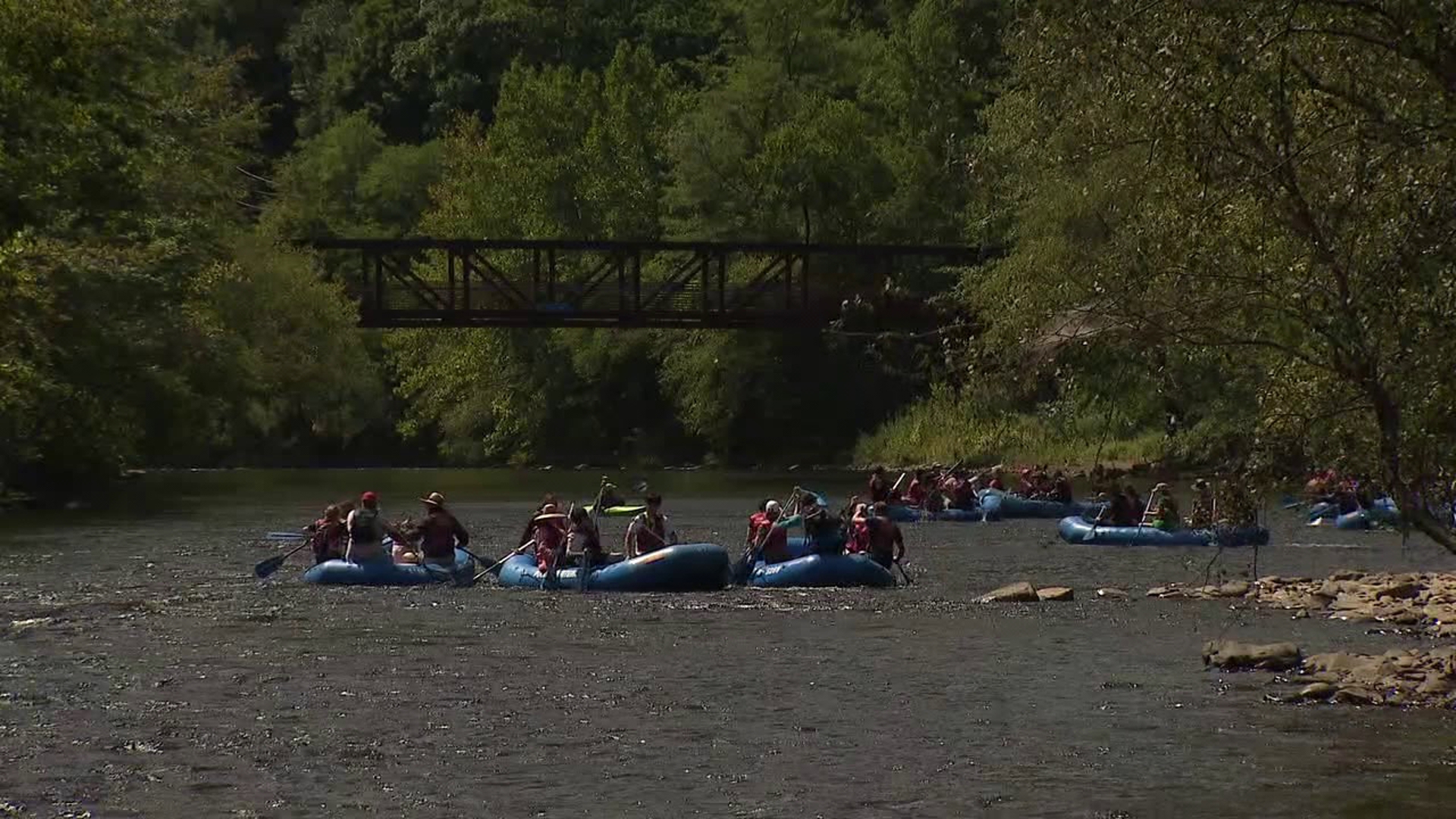 Labor Day is one of the last few opportunities to get out on the water. That's exactly what brought people to part of Jim Thorpe on the Lehigh River.