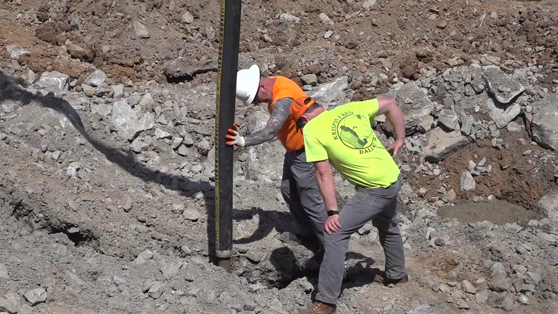 State officials believe the hole that opened in Toby Creek on Sunday has been filled and water problems in the area are unrelated to the subsidence.