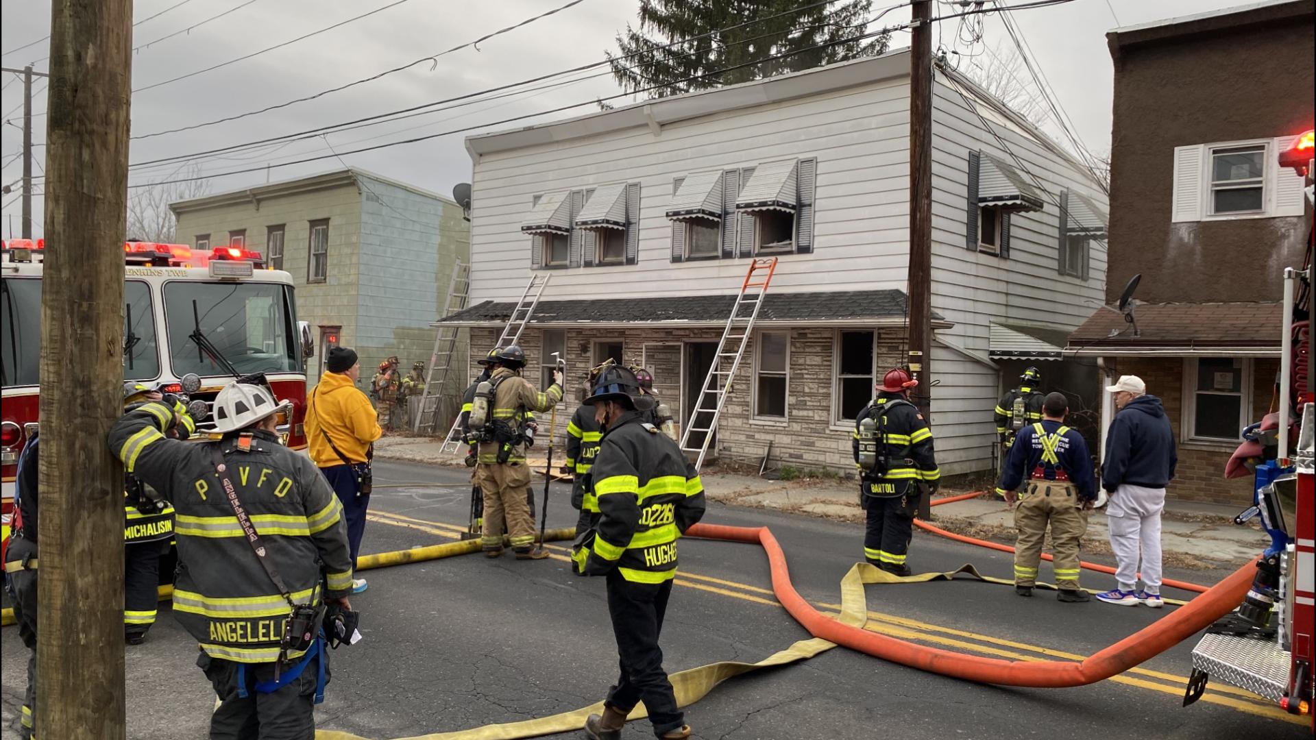 A basement fire Monday morning left a vacant double-block building condemned.