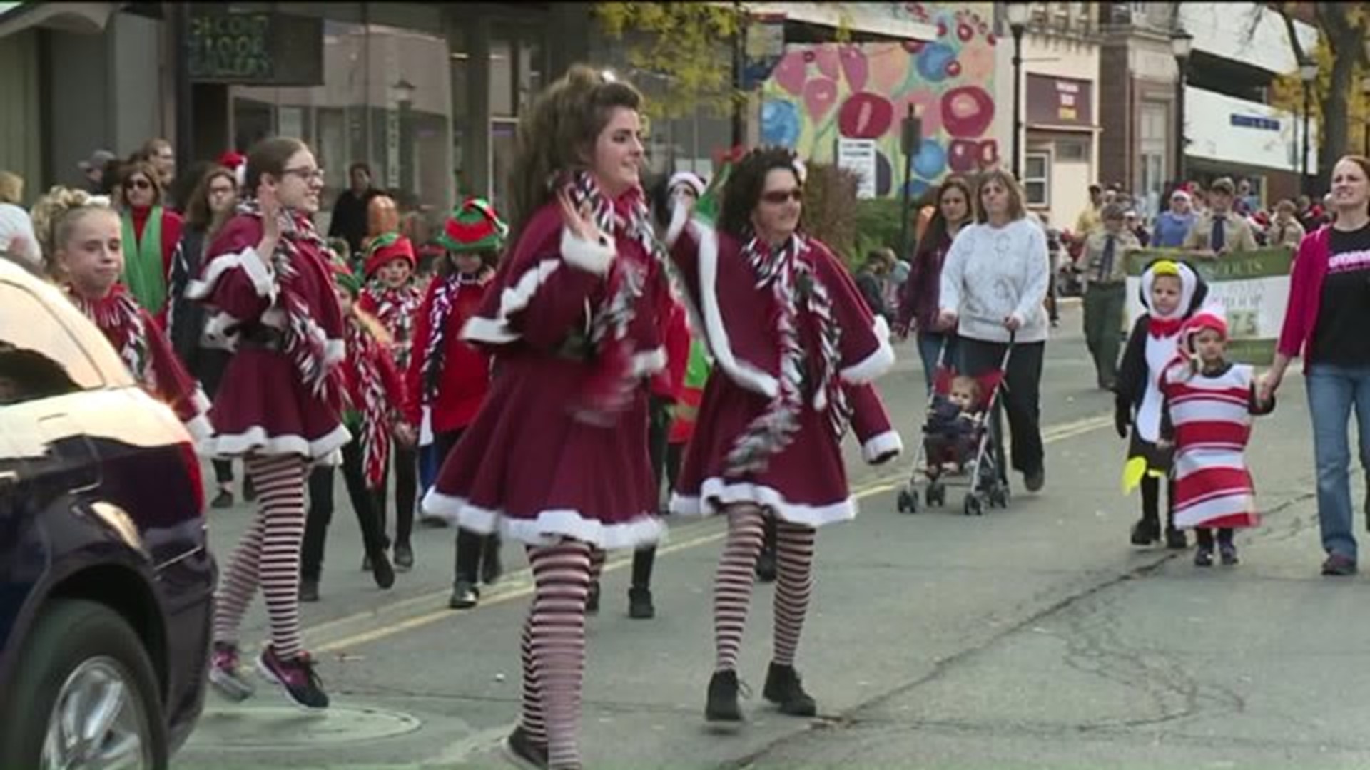 Beautiful Weather for Christmas Parade in Downtown Wilkes-Barre