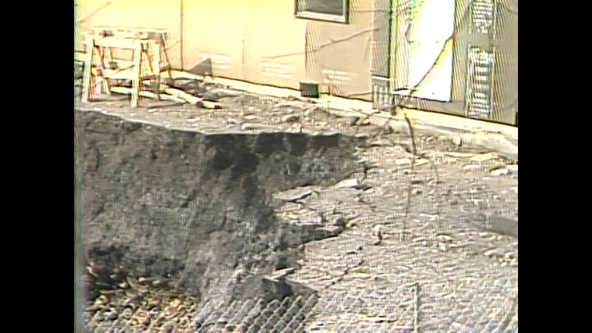 Newswatch 16's Bob Constantini covered a mine subsidence at an apartment complex in Glen Lyon where another would open 40 years later.