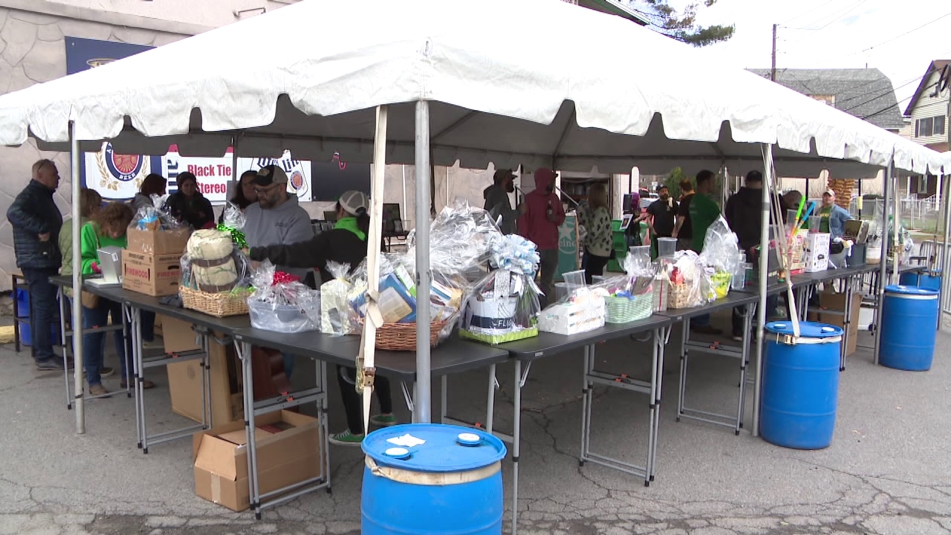 The fundraiser held at the V-Spot Bar in Scranton raised money for Waldo's Tavern, which caught fire back in February.