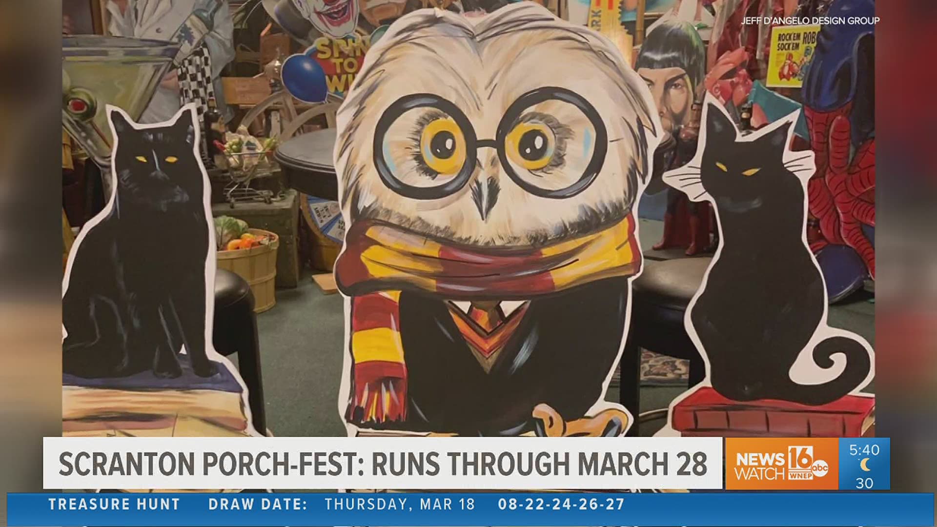 From a Harry Potter theme to Wizard of Oz, they are some of the sights you can soak in as part of the new "porch fest" event underway through March 28 in Scranton.