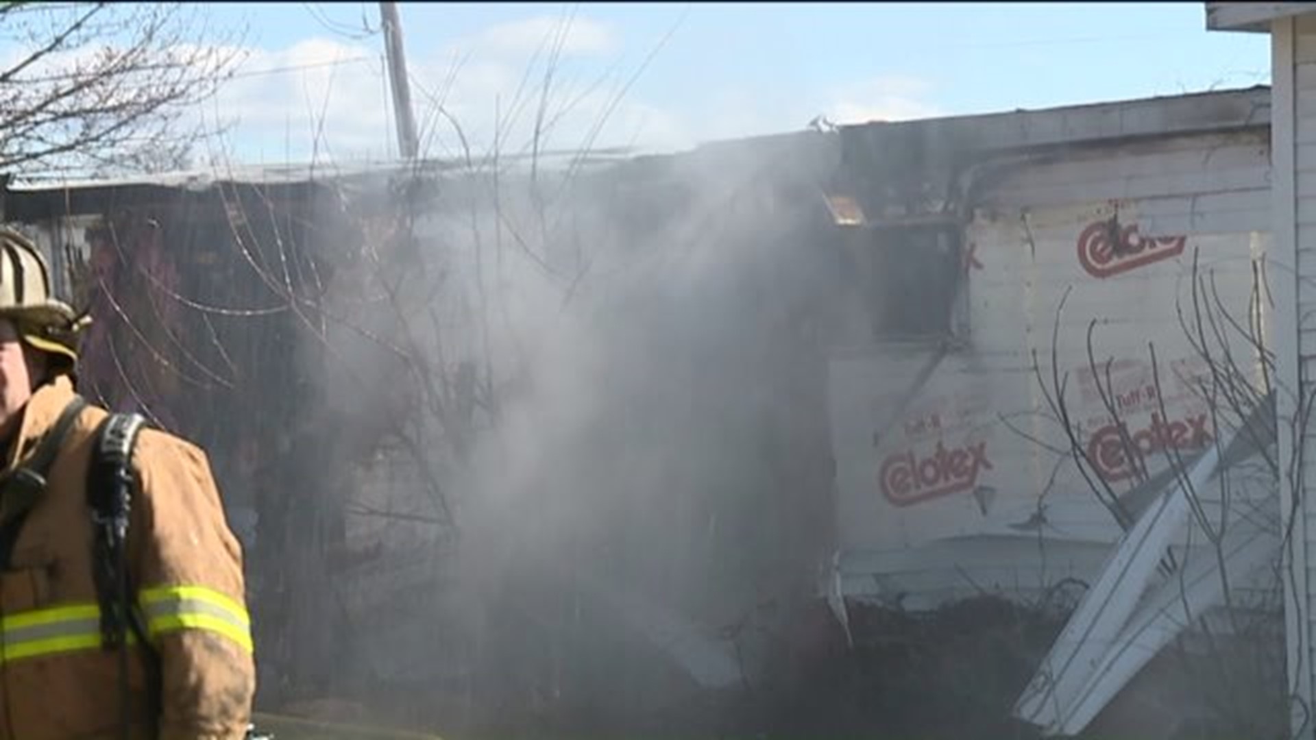 Mobile Home Gutted by Fire