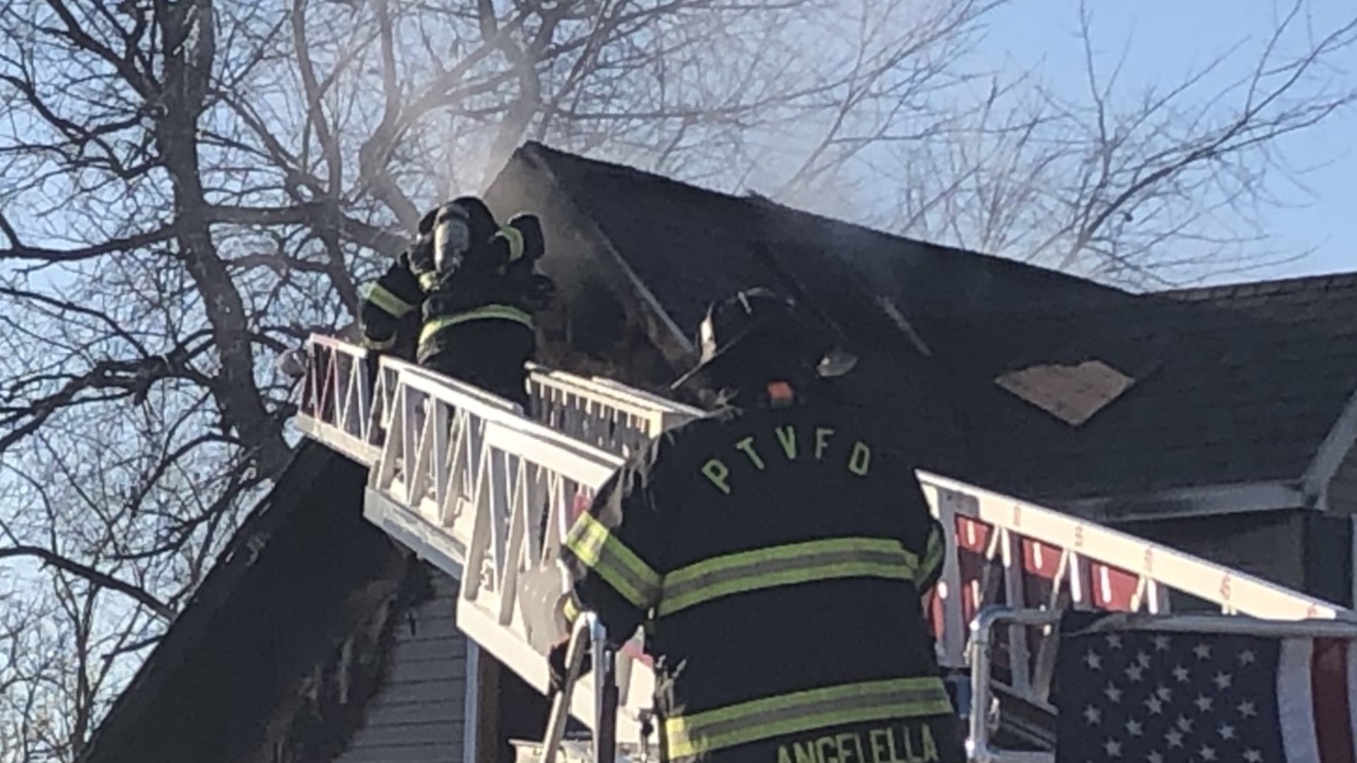 A fire damaged a home in Luzerne County Monday morning.