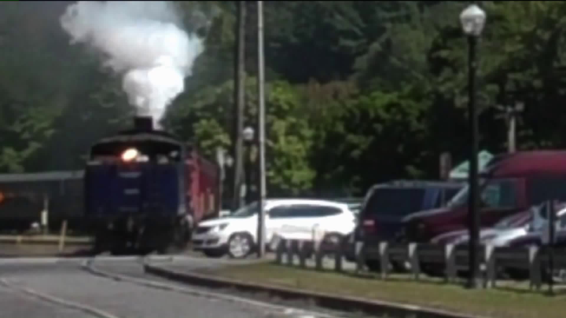 CAUGHT ON CAMERA: Train Collides with Car
