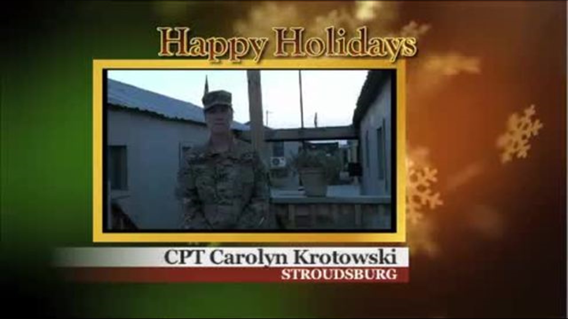 Military Greeting: CPT Carolyn Krotowski