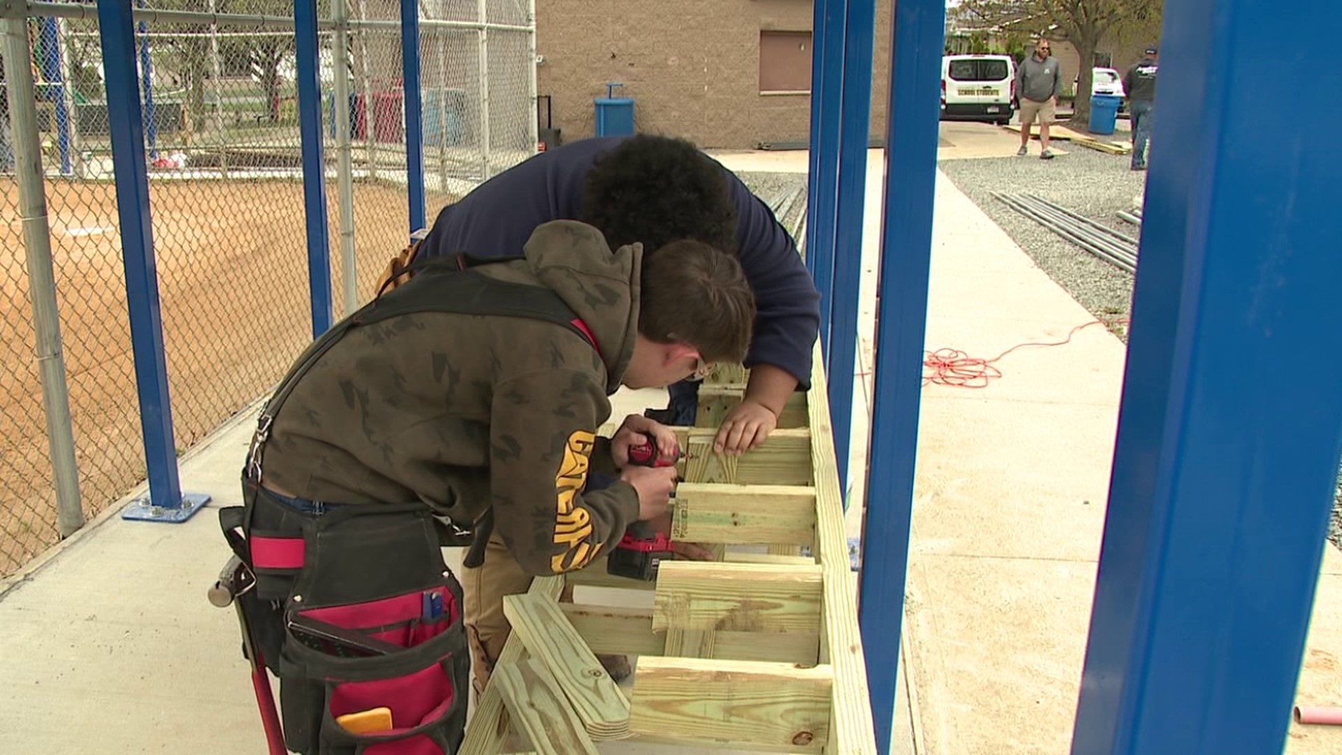 A softball complex in Lackawanna County is getting a facelift with the help of some high school students from the Career Technology Center of Lackawanna County.