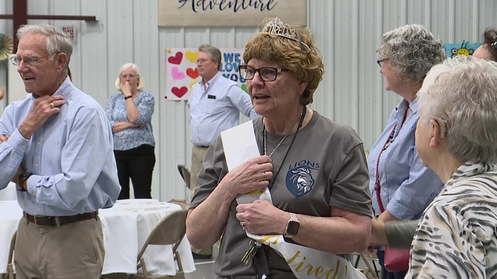 Newswatch 16's Chris Keating was there when they sent her off to retirement with a surprise party.