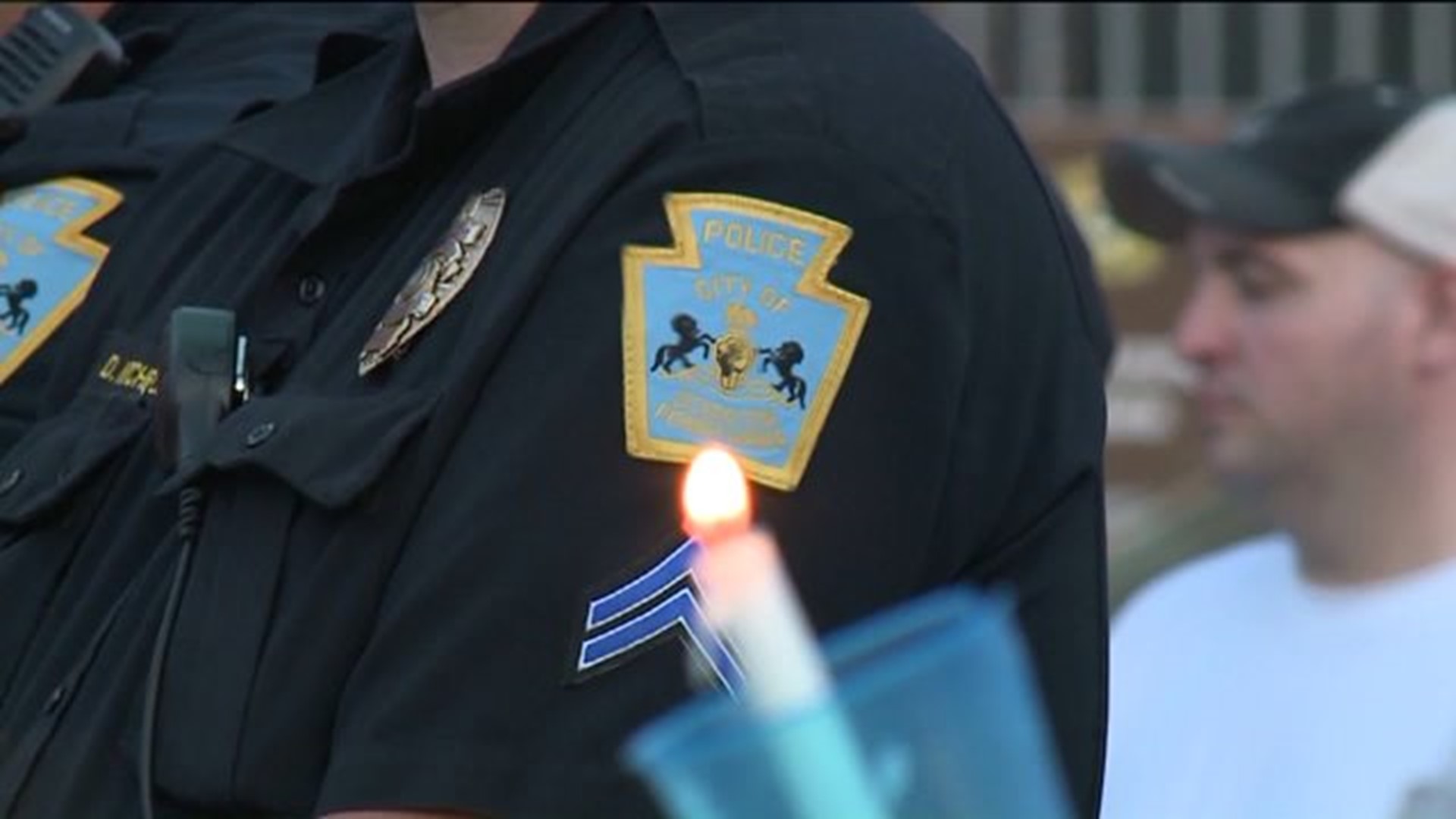 Vigil for Critically Injured Scranton Patrolman