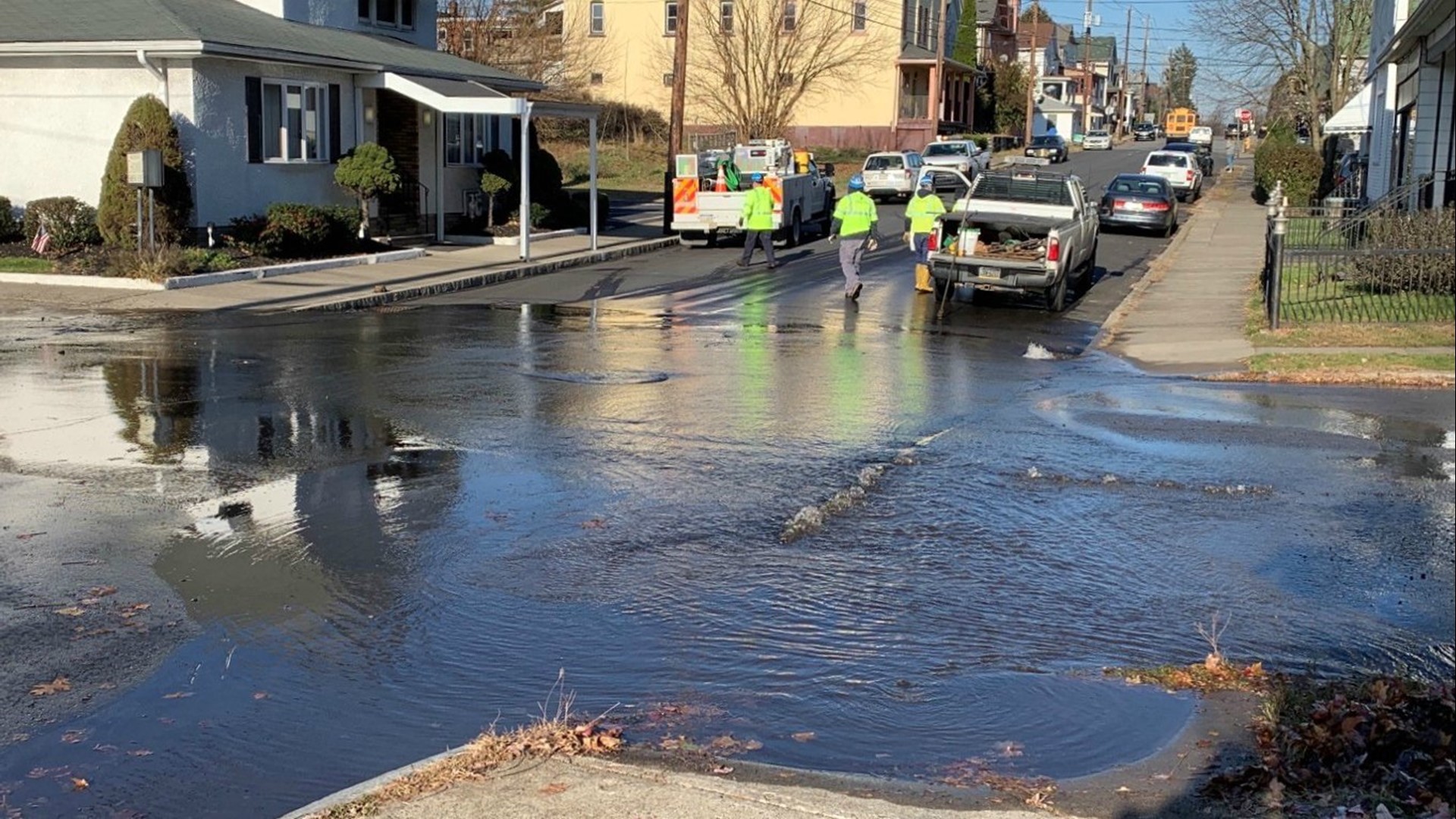 Water Main Break in South Scranton