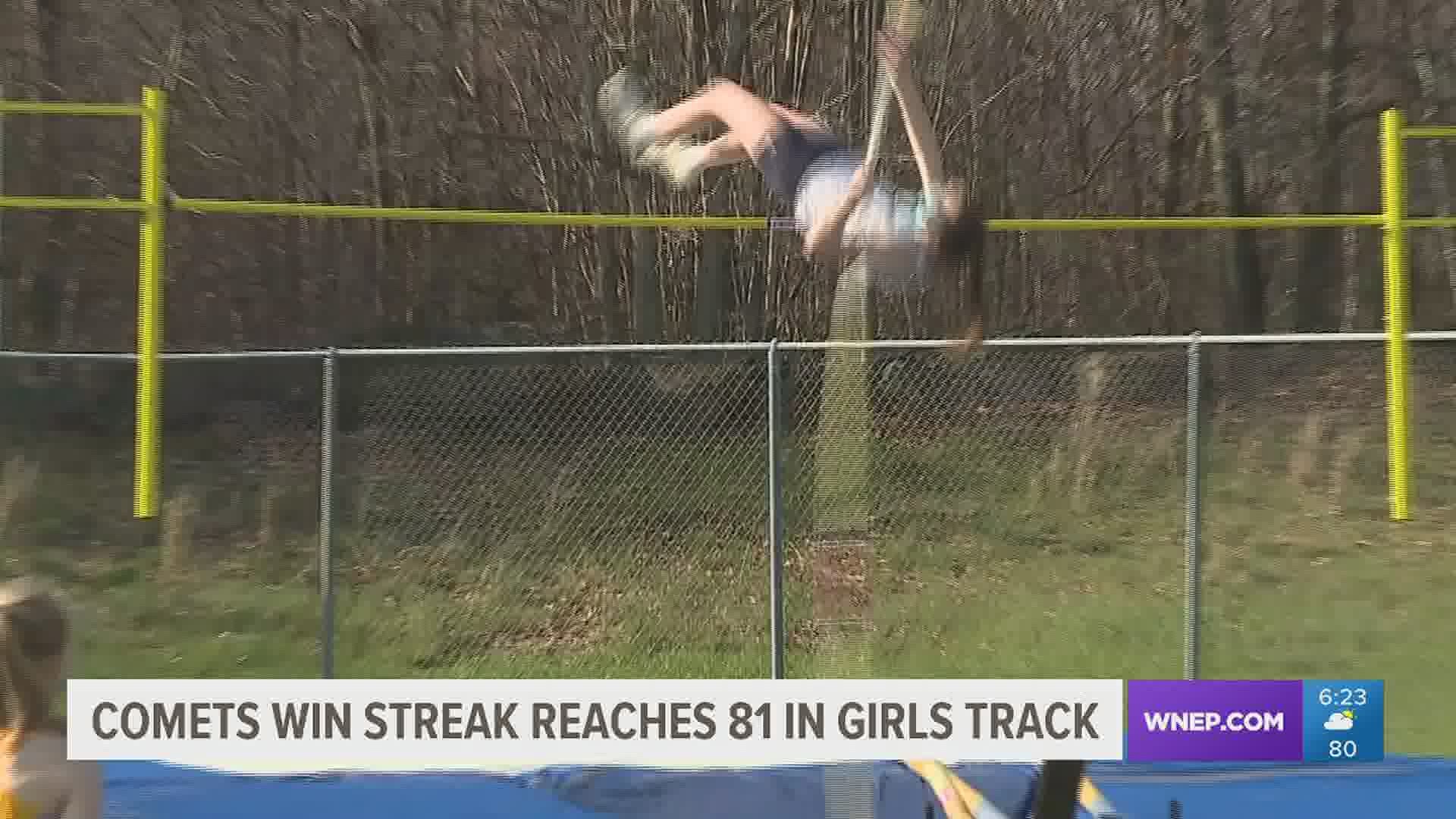 Abington Heights Win Streak Reaches 81 Straight in Girls Track and Field