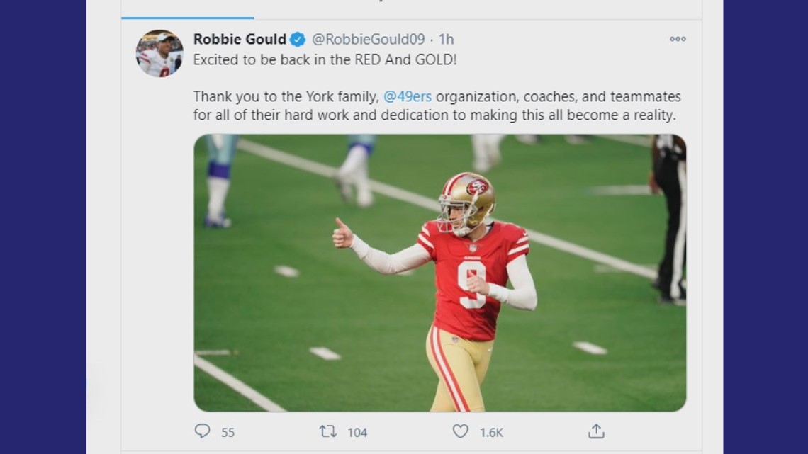 San Francisco 49ers Sign Kicker Robbie Gould To A $7.25 Million Dollar  2-Year Extension