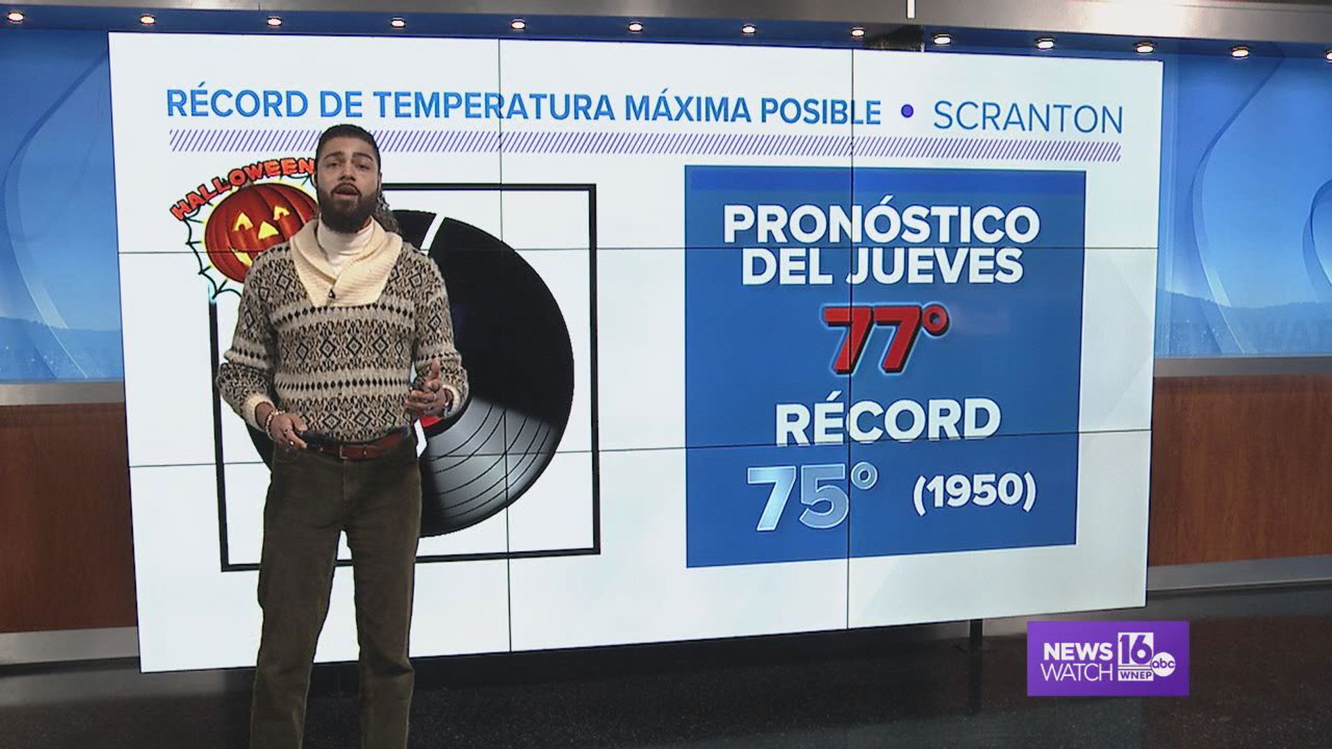 Espera la temperatura máxima más cálida en récord este Halloween.