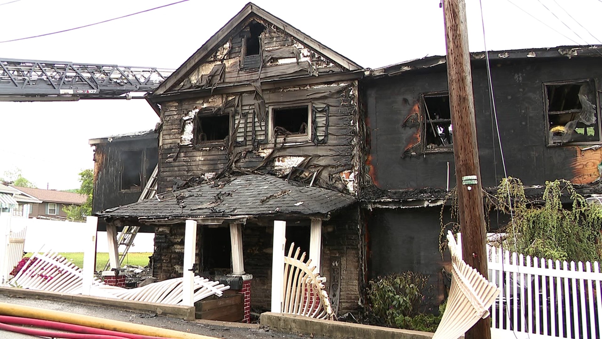 Flames broke out around 7:30 a.m. Saturday morning along Summit Street.