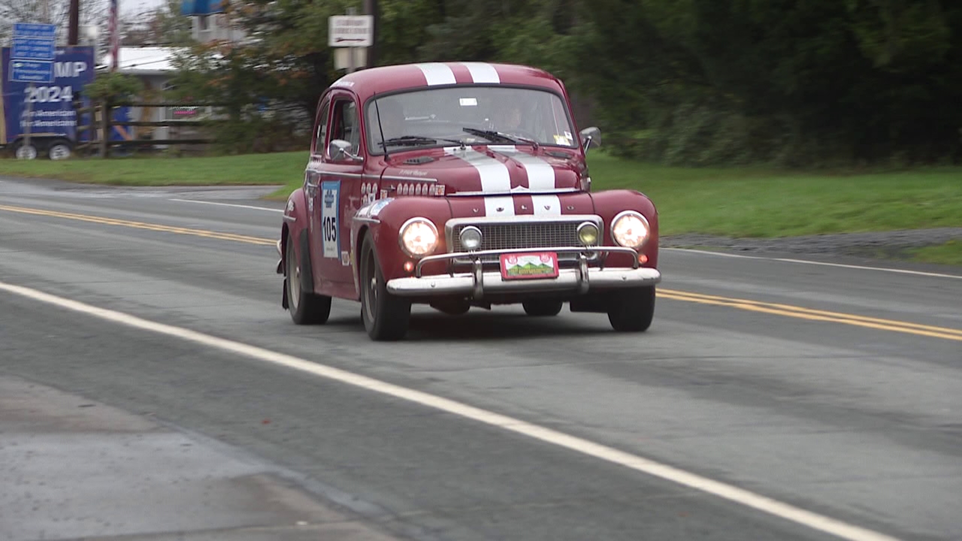 More than a dozen cars revved their engines to help raise money for Beach Lake Fire Company.