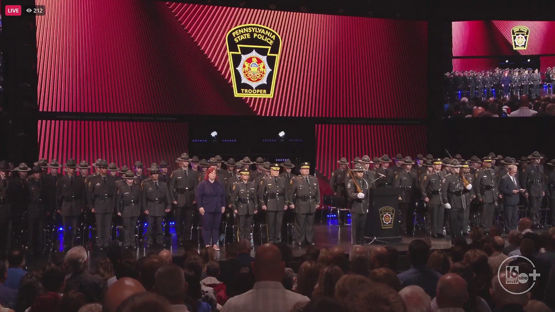 Following nearly six months of intense training, the 172nd Cadet Class take their oaths to become new Pennsylvania State Troopers.