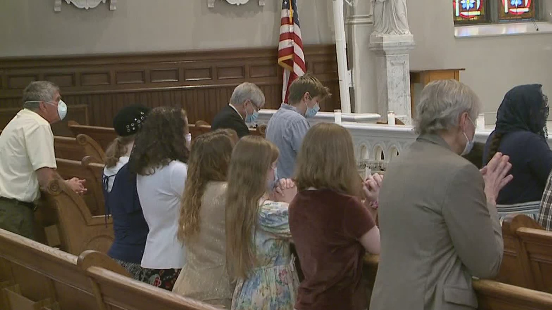 Church officials chose to hold in-person masses this weekend in Williamsport.