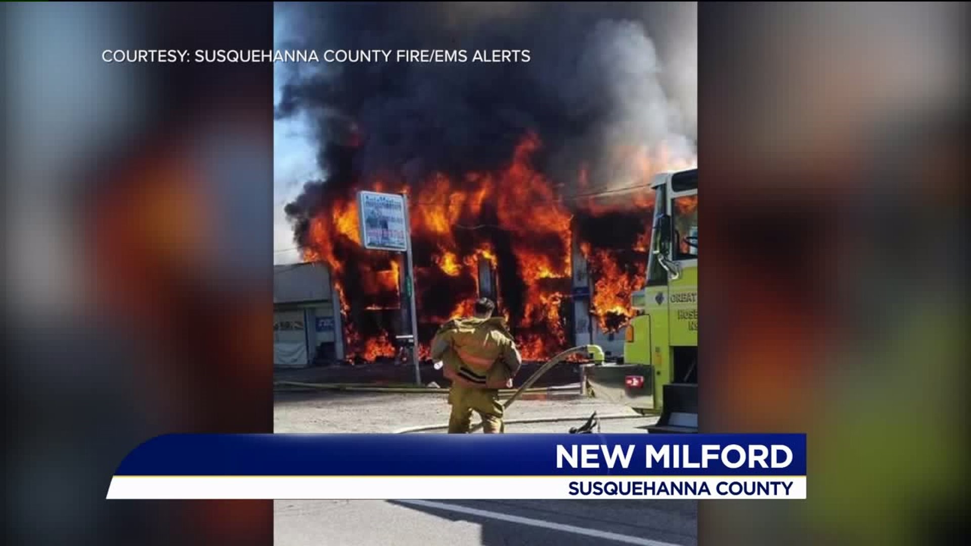 Flames Rip Through Automotive Business in Susquehanna County