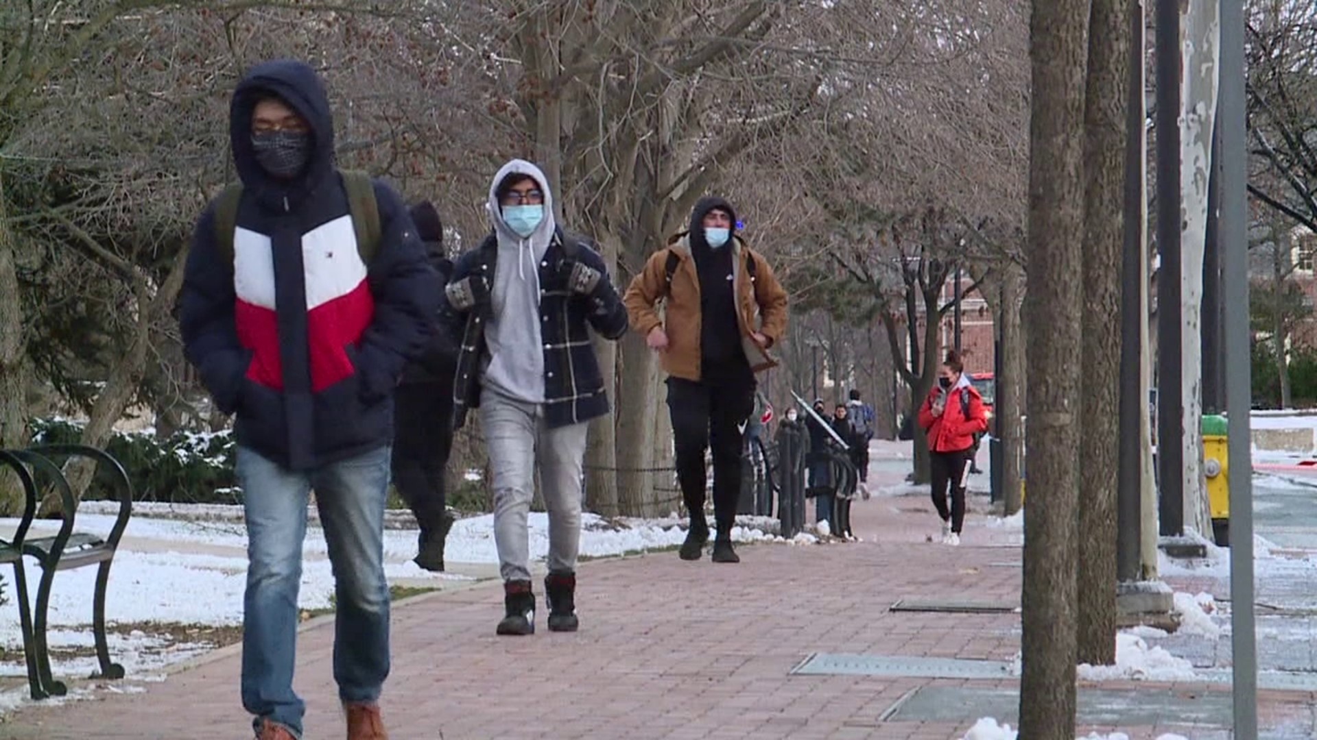 Students returned to campus for the start of spring semester despite a rise in COVID-19 cases.