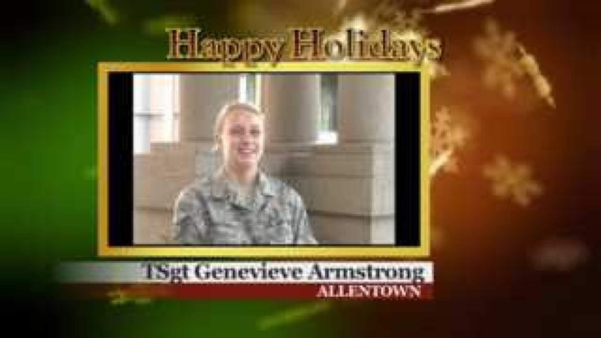 Military Greeting: TSgt Genevieve Armstrong