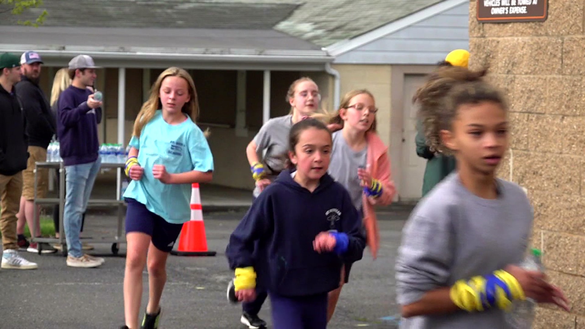 Students at St. Nicholas School in Minersville ran in their Annual Race for Education.