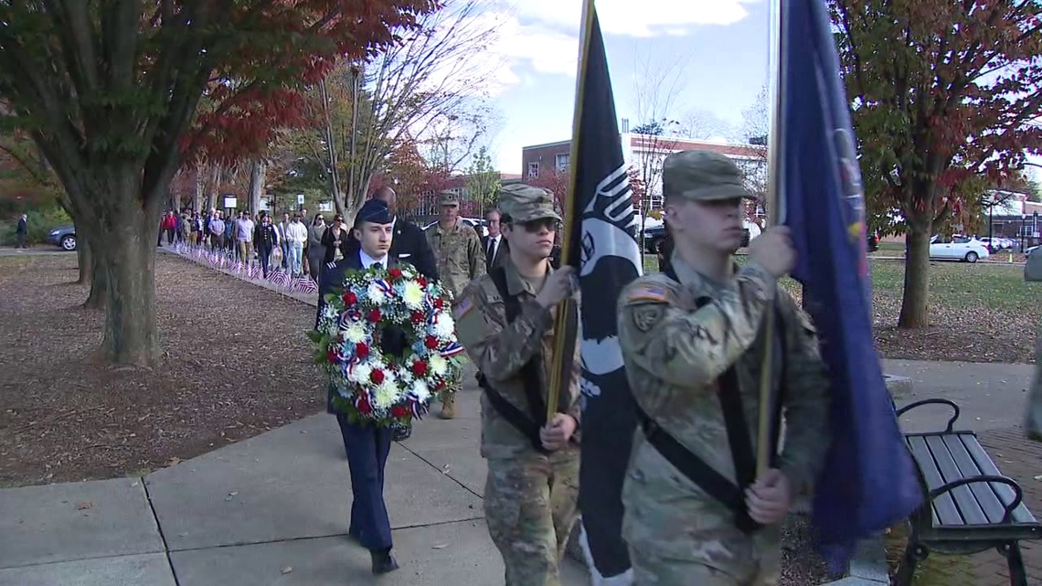 East Stroudsburg University honors veterans with annual three-volley salute