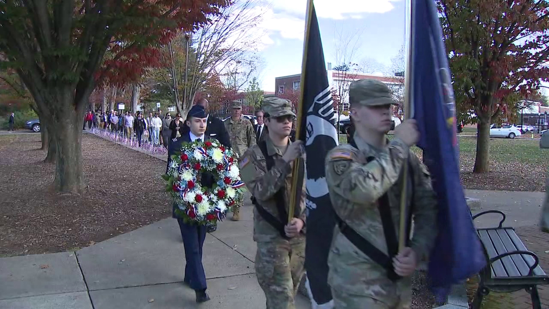 Newswatch 16's Emily Kress shares the long-standing tradition on campus to salute those who served. 