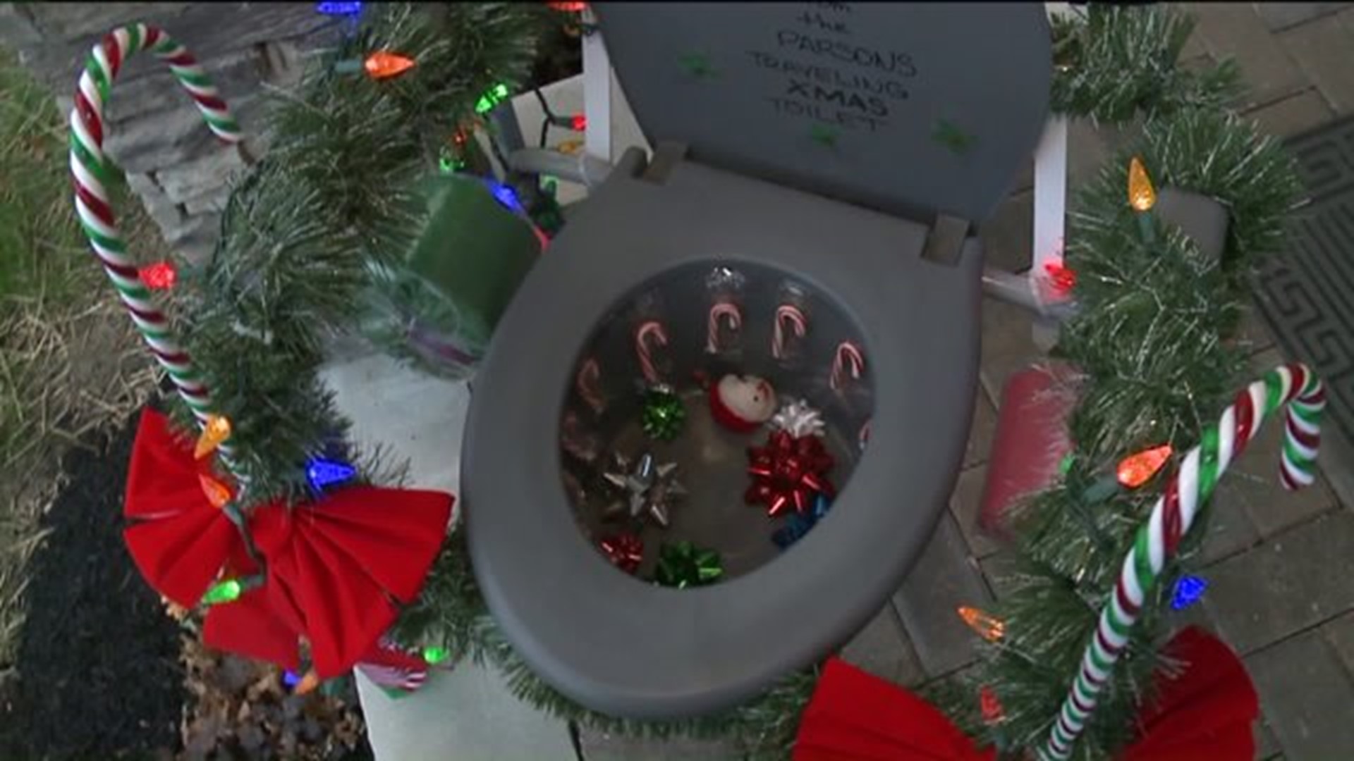 Decorated Potty Chair Brings Christmas Cheer in Wilkes-Barre