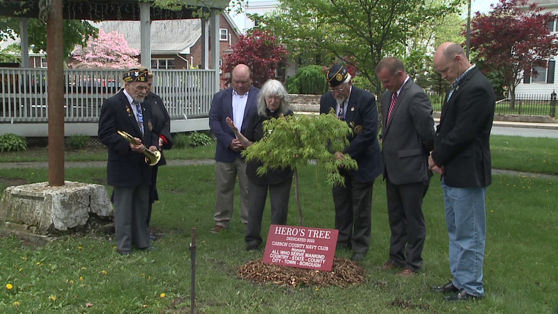 The Carbon County Navy Club Ship 260 dedicated The Heroes' Tree to thank all who served throughout the COVID-19 pandemic.