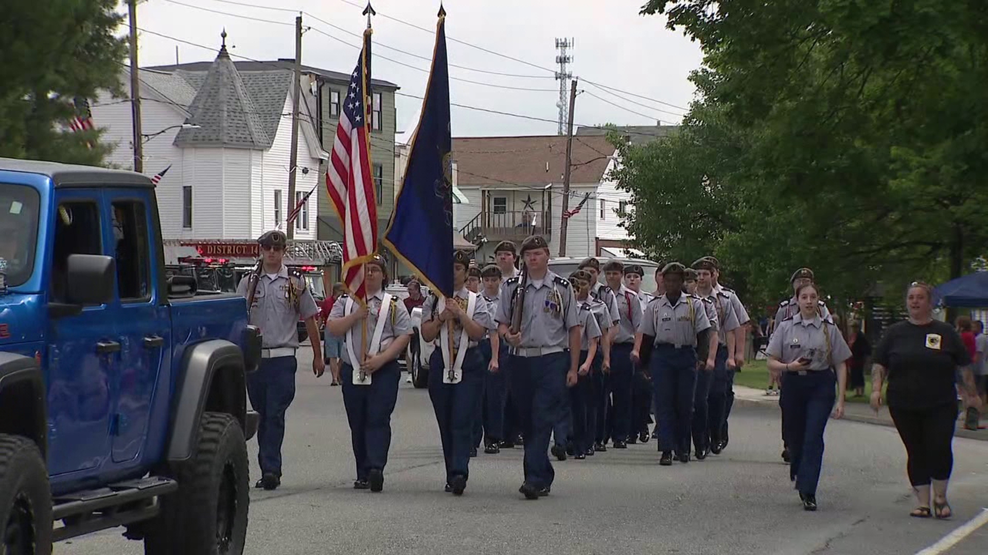 It's a tribute to the fallen in Summit Hill that dates back at least a century. Newswatch 16's Emily Kress shows us the salute to those who died for our country.