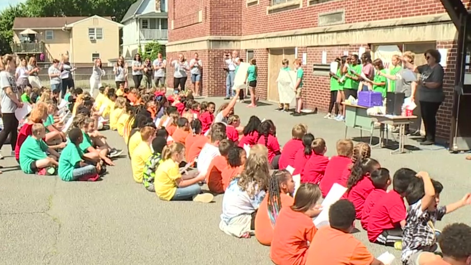 Students and teachers shared a bittersweet farewell to a neighborhood school in Luzerne County.