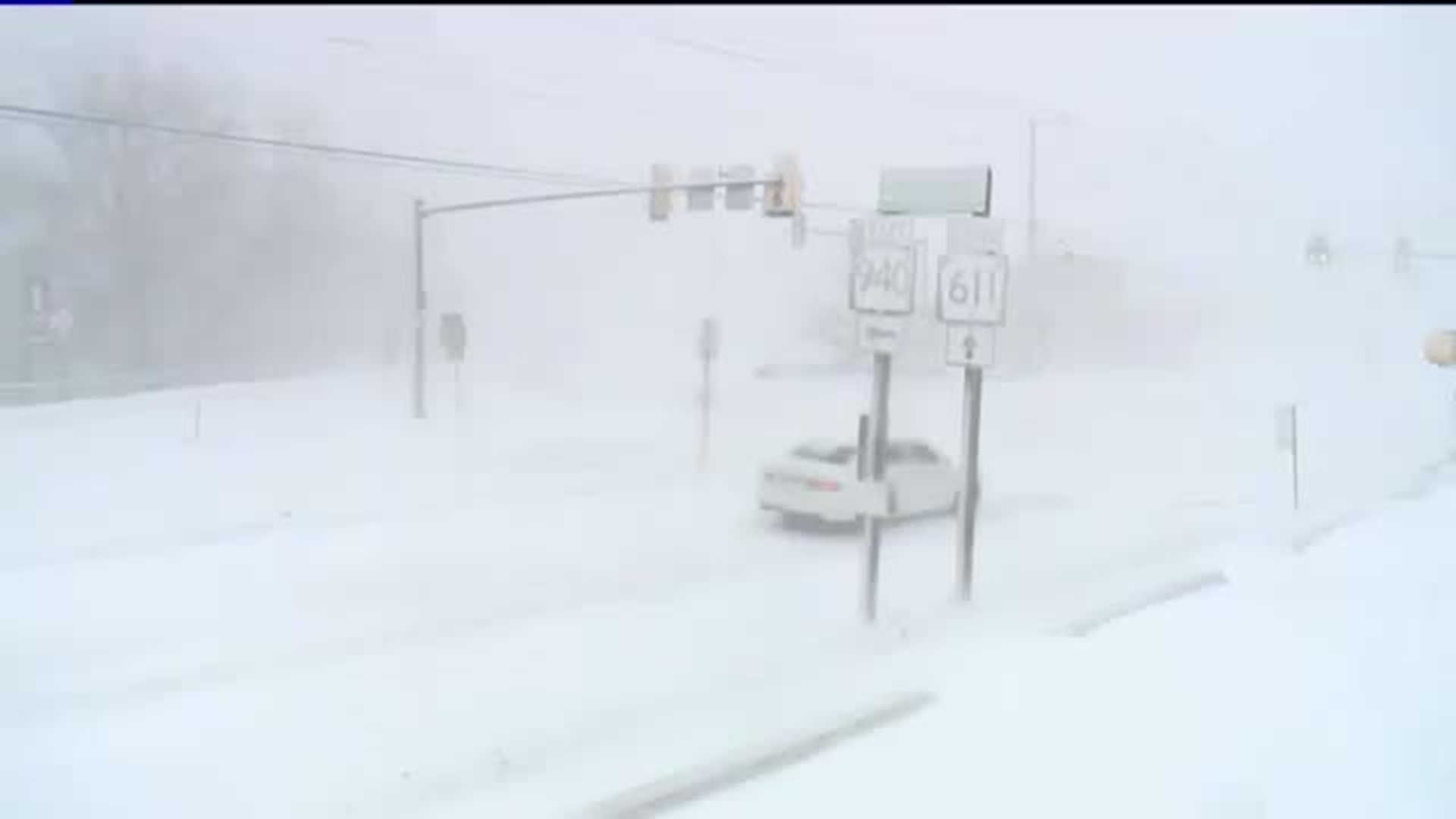 Wind and Snow Making a Mess in Monroe County